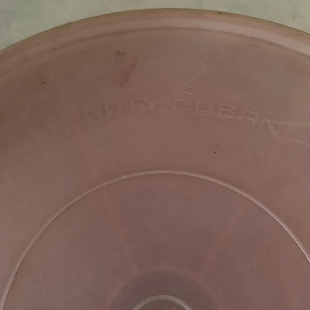 Vintage Tupperware Red Party Susan 405-9 With 224-5 Lid